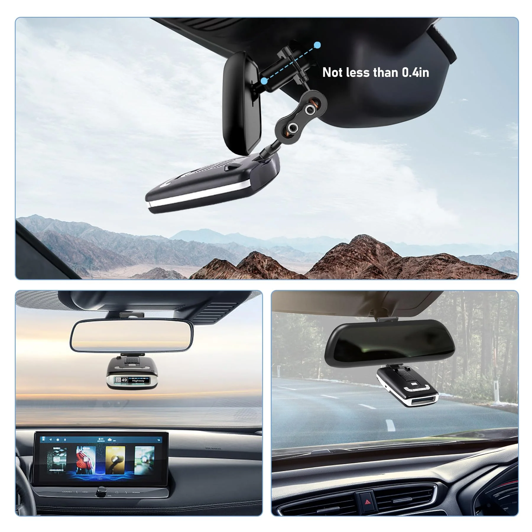 Radar Mount Mirror Mount Bracket for Escort MAX,MAX2,Older(2015-2019) MAX 360 Radar Detector（Not for 2020 Max360 or MAX360C） - Image 6