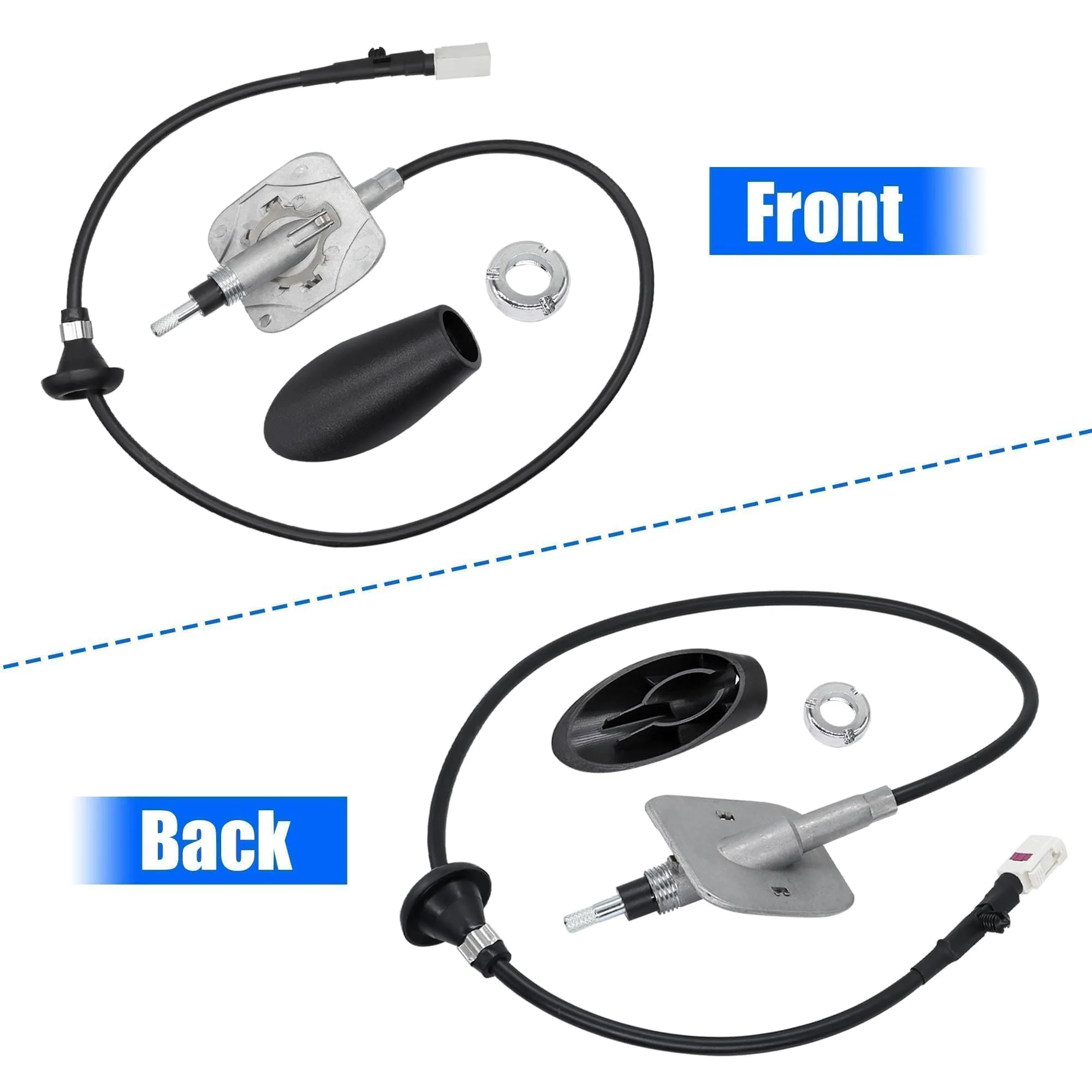 Radio Antenna Base Assembly Cable with Adapter Cover Compatible with Dodge Ram 1500 2500 3500 4500 5500 2009-2021 Replace ‎5064394AG 5064395AE 5064394AH - Image 6