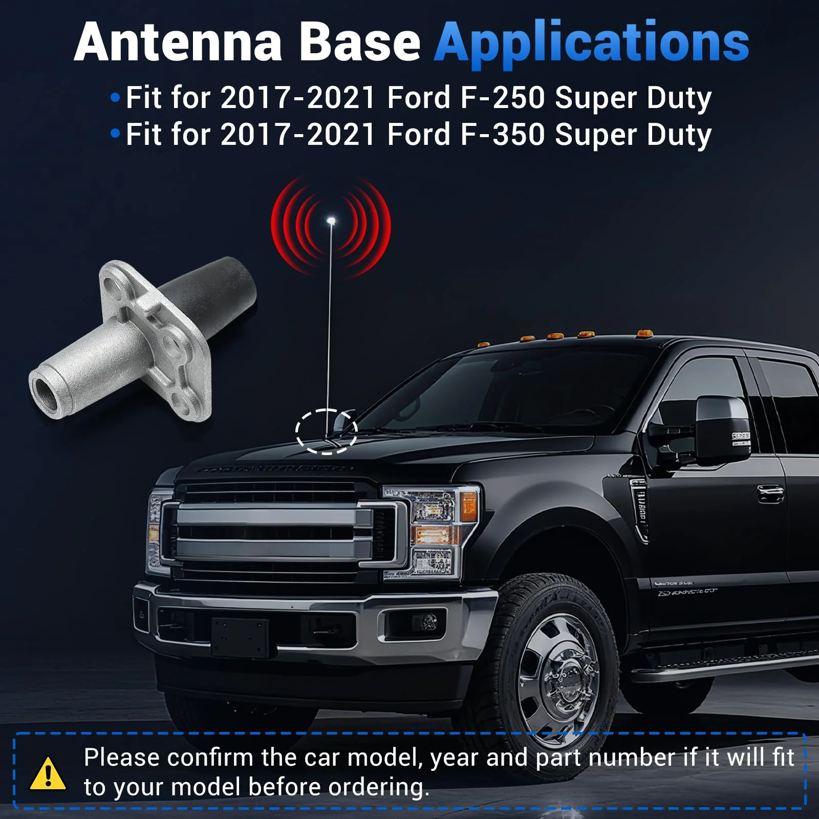 Radio Antenna Base Mount Fit for Ford F-250 F-350 Super Duty 2017-2021, Antenna Base Mount for Ford F250 F350 Super Duty Models - Image 2