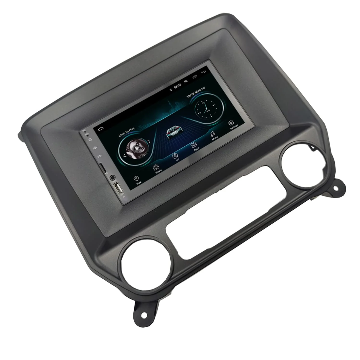Radio Stereo Bezel for Chevrolet Silverado 2014+ GMC Sierra 2014+ Dash Installation Mount Trim Kit Fits 10.1" and Double Din - Image 7