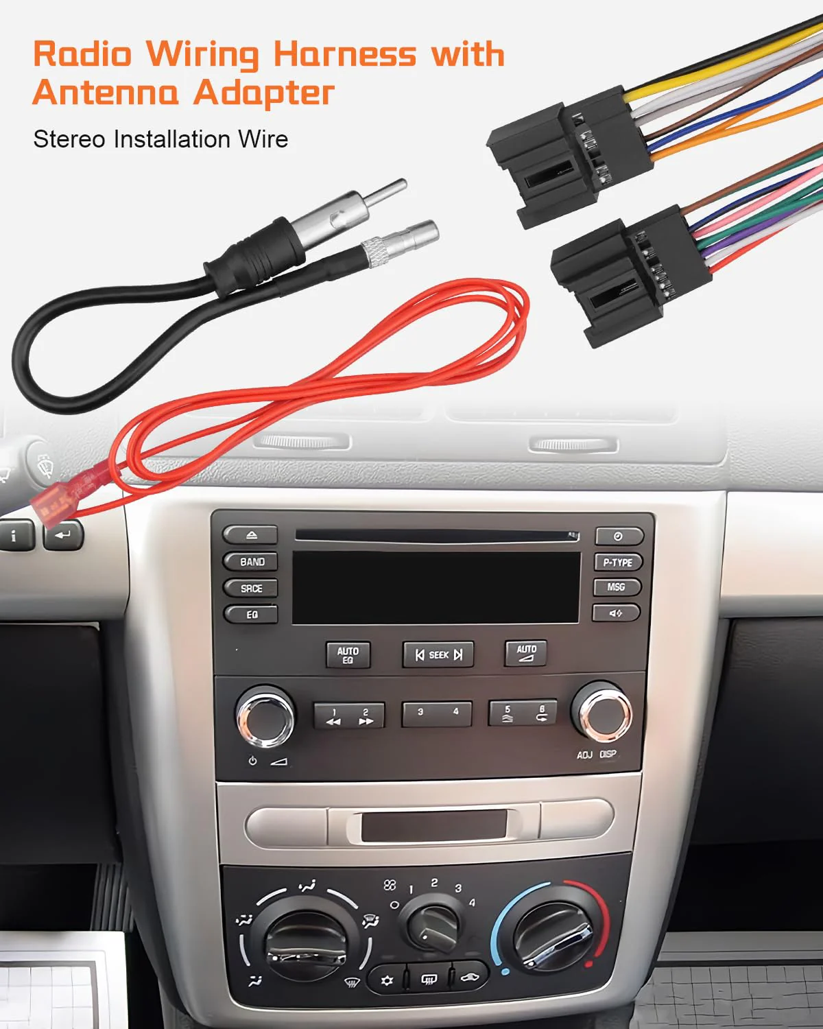 Radio Wire Harness Plug with Antenna Adapter Fit for GMC/Chevrolet/Buick/Pontiac/Cadillac/Hummer H2, ASC Audio Car Stereo Installation Wire Harness - Image 2