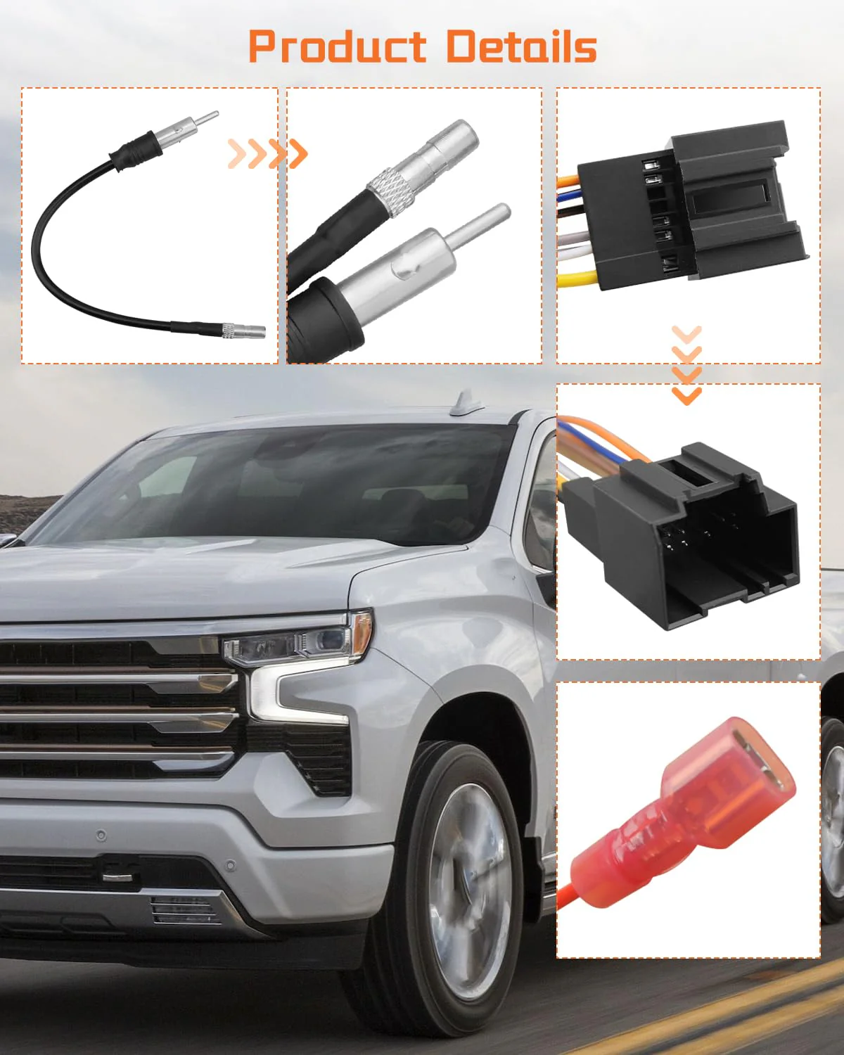 Radio Wire Harness Plug with Antenna Adapter Fit for GMC/Chevrolet/Buick/Pontiac/Cadillac/Hummer H2, ASC Audio Car Stereo Installation Wire Harness - Image 5
