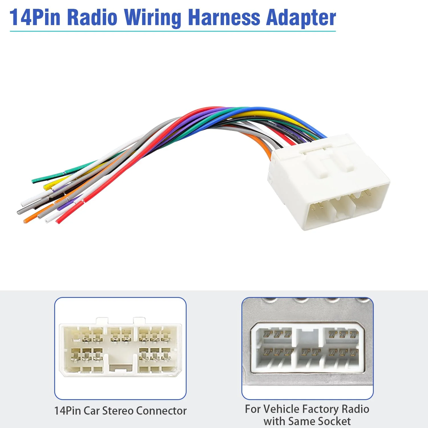 Radio Wiring Harness Adapter for Subaru, 14Pin Car Stereo Wire Connector Compatible with Subaru Impreza Outback Legacy Forester WRX - Image 3