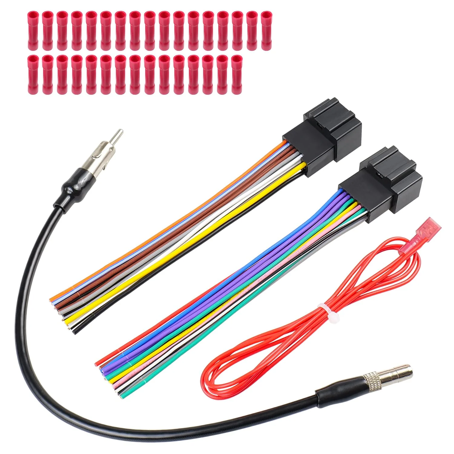 Radio Wiring Harness Antenna Compatible with Chevrolet Chevy Sierra Silverado Express Suburban Captiva GMC Savana Buick, 14/16Pin Car Stereo Wire Connector+ACC Ignition Harness Adapter Kit - Image 7