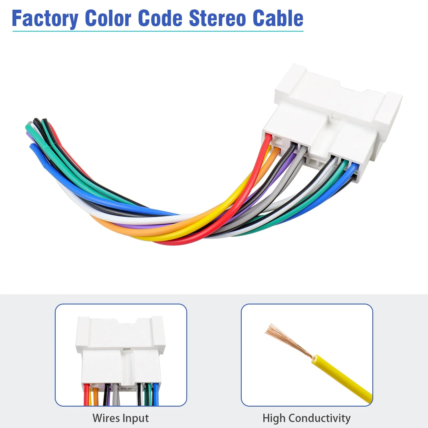 Radio Wiring Harness Connector Compatible with Hyundai Elantra Sonata Accent Tucson Kia 02-06, 16Pin Car Stereo Wire Harness Adapter Cable Plug - Image 5