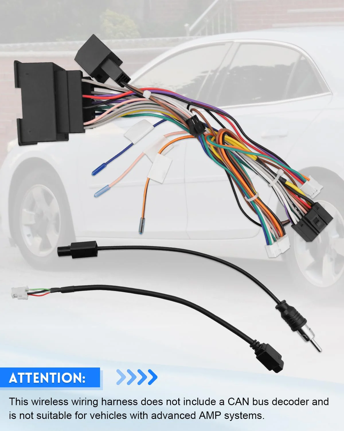 Radio Wiring Harness Kit 44 Pin Fit for Chevrolet Orlando 2012-2014,for Malibu 2013-2015,for Trax Cruze Aveo 2014-2016, 16Pin Stereo Connector with Facotry USB Adapter Antenna Cable - Image 4