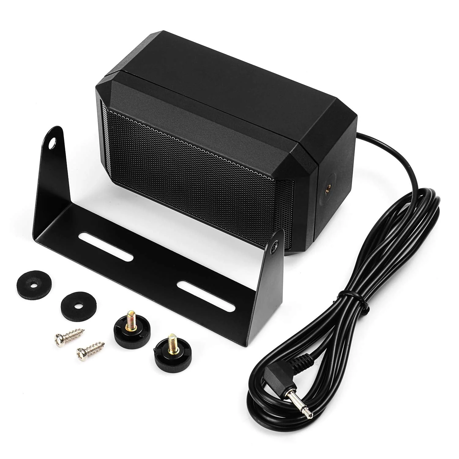 Radioddity Mini External Speaker for Mobile Radio Car Transceiver, 5W Universal Portable, 71" Power Cable, 4 x 4, Compatible CB-27 Pro DB20-G Icom ID-5100 Yaesu FT-891 Midland MXT115 - Image 3