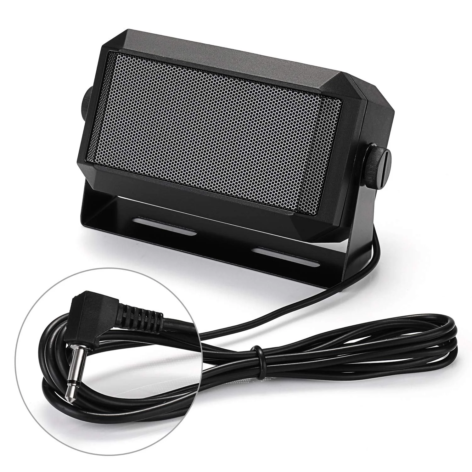 Radioddity Mini External Speaker for Mobile Radio Car Transceiver, 5W Universal Portable, 71" Power Cable, 4 x 4, Compatible CB-27 Pro DB20-G Icom ID-5100 Yaesu FT-891 Midland MXT115 - Image 4