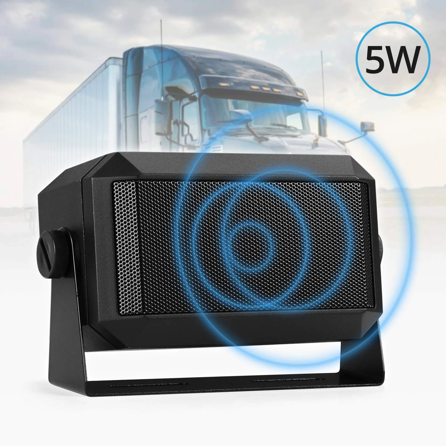 Radioddity Mini External Speaker for Mobile Radio Car Transceiver, 5W Universal Portable, 71" Power Cable, 4 x 4, Compatible CB-27 Pro DB20-G Icom ID-5100 Yaesu FT-891 Midland MXT115 - Image 6