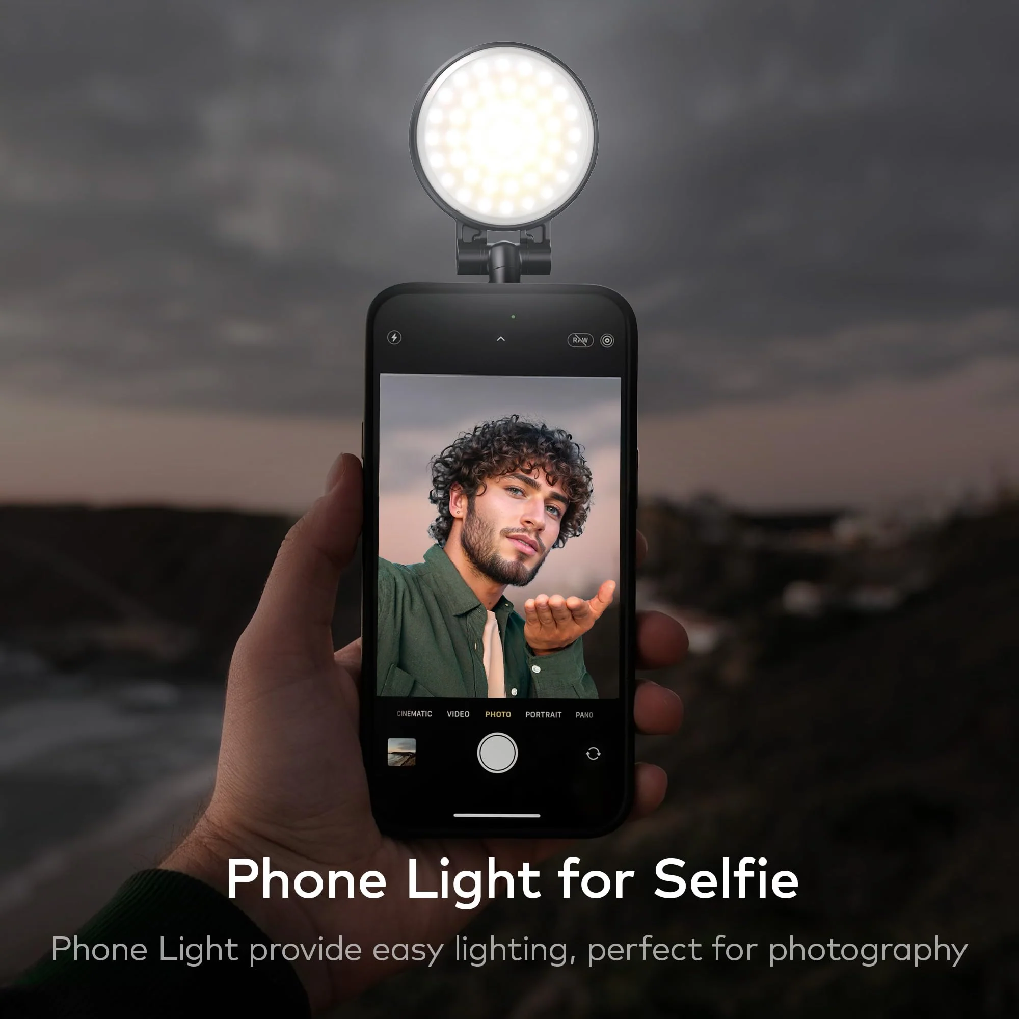 RALENO Magnetic Selfie Light for MagSafe iPhone, LED Phone Light for TikTok Vlog Zoom Makeup Video Conference, 350Lux/0.5m Ring Light with Stand Function & 2 Magnetic Ring & 3 Light Modes - Image 5