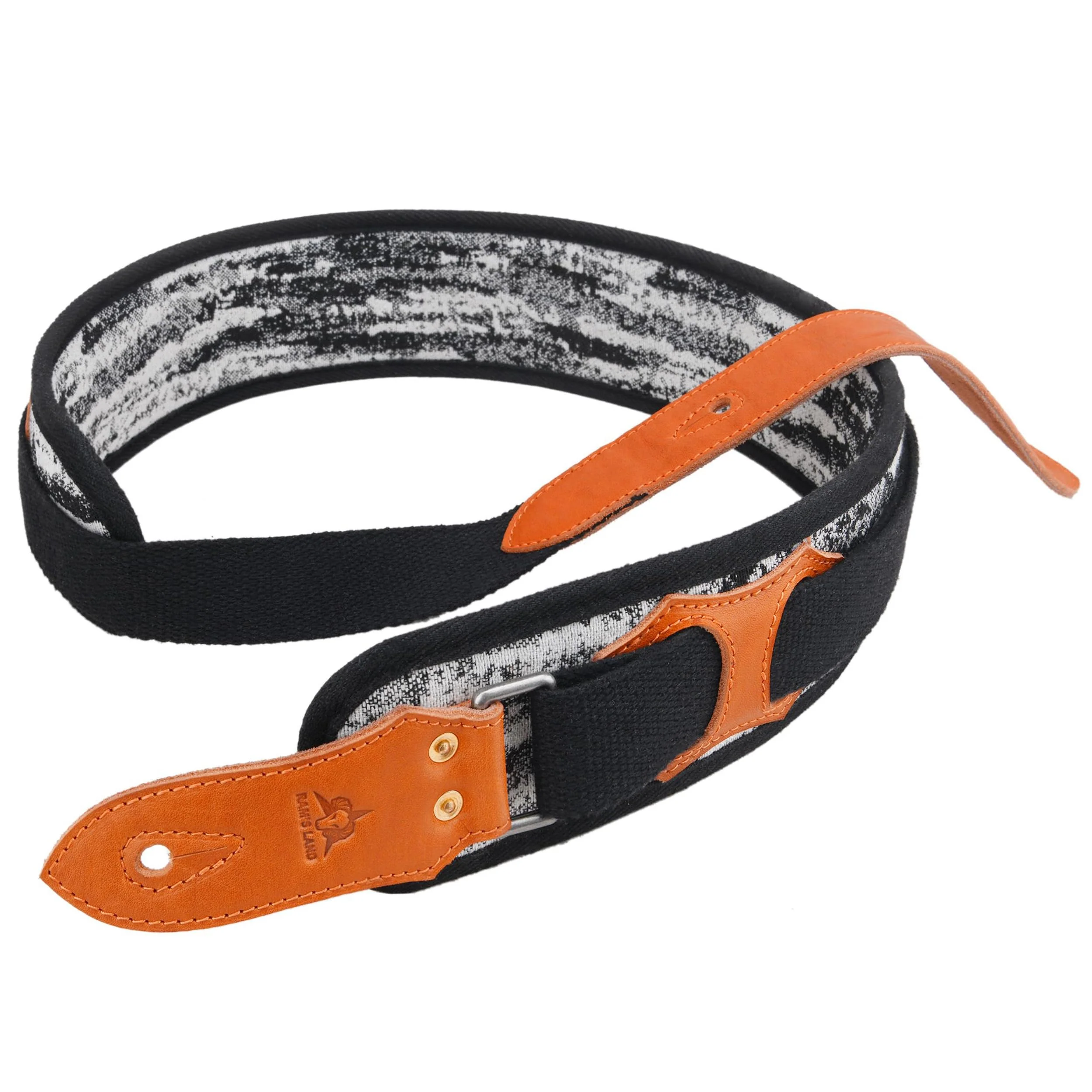 RAM'S LAND 3 inch Wide Leather Guitar Straps, Padded Guitar Strap for Electric, Acoustic, and Bass Guitar 009-fl - Image 9