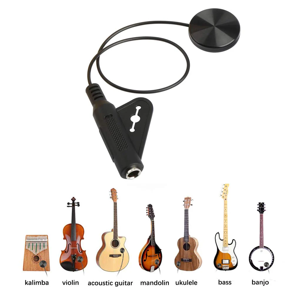 Randon 2pcs Acoustic Guitar Pickups, Piezo Contact Pickup for Guitar Ukulele Violin, Mandolin, Banjo, Kalimba, Harp RP-30 - Image 4