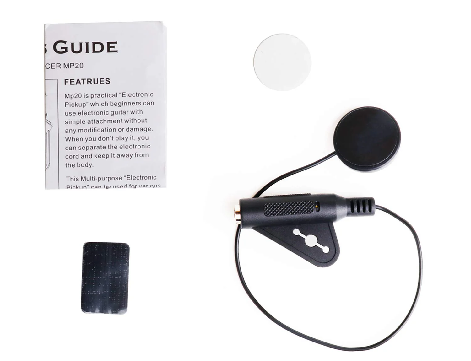 Randon 2pcs Acoustic Guitar Pickups, Piezo Contact Pickup for Guitar Ukulele Violin, Mandolin, Banjo, Kalimba, Harp RP-30 - Image 5