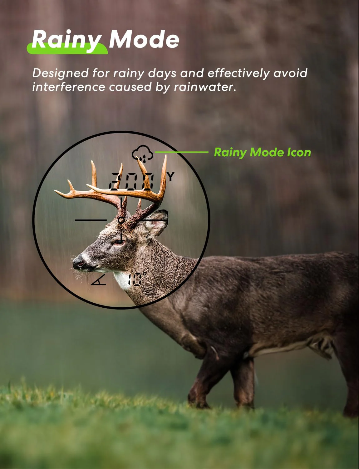 Range Finder for Hunter, 2000Y Hunting Rangefinder with Rechargeable Battery, 7X Zoom Laser Rangefinder, Clear Accurate Range Finder for Shooting/Golf with Slope Mode, Easy to Use - Image 9