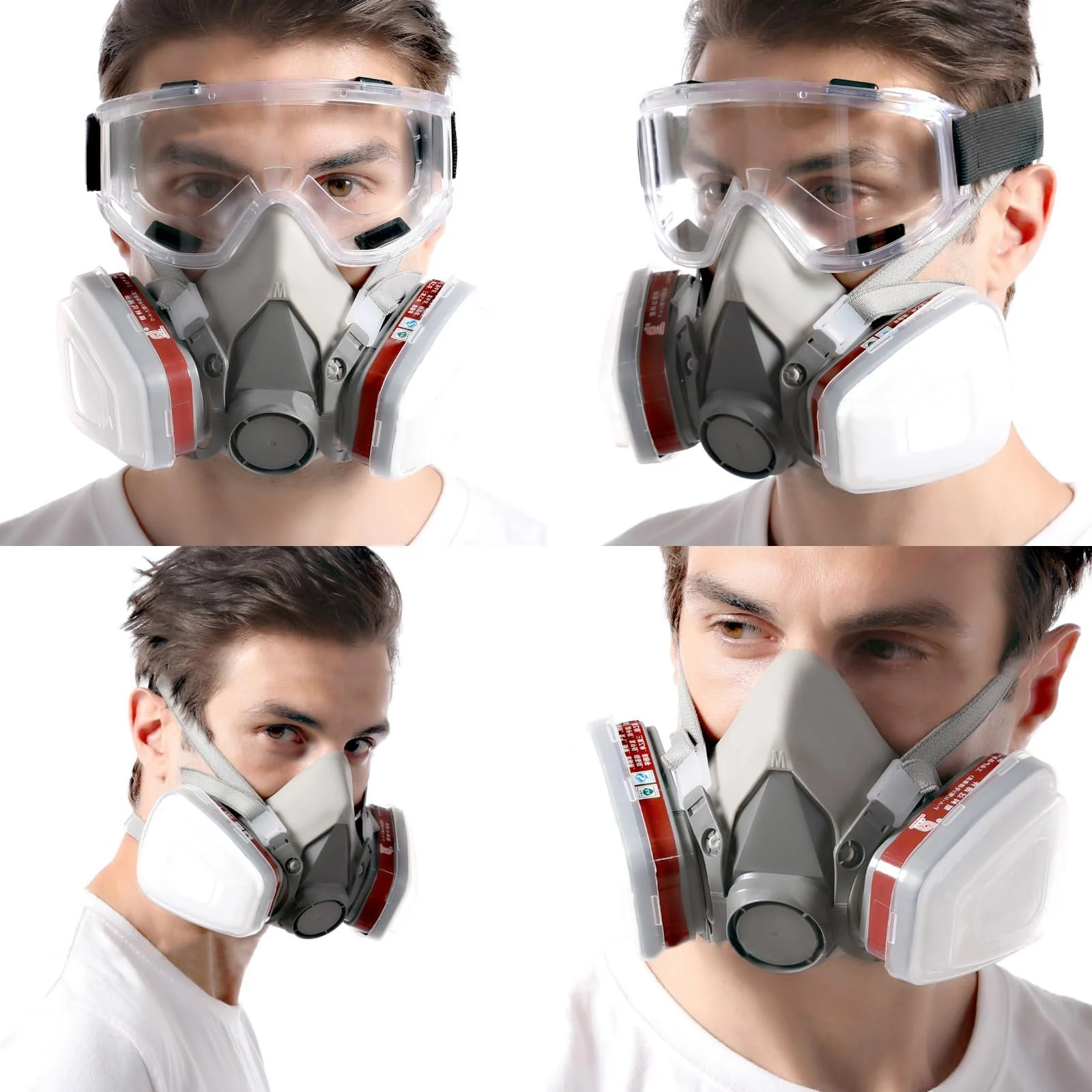 RANKSING Respirator Mask with Filters and Safety Glasses to Against Dust Gases while Painting Spraying 6200-glasses-5n11-6001 - Image 6