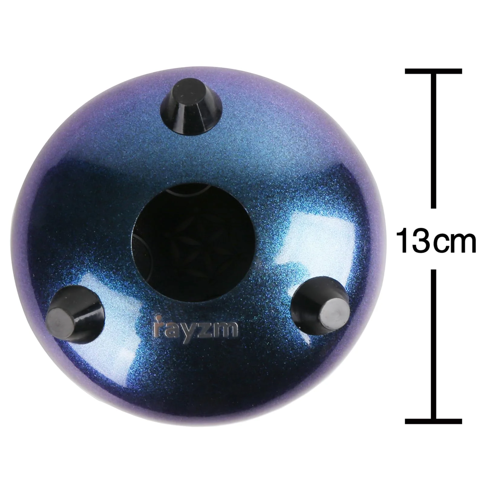 Rayzm Titanium Steel Tongue Drum with a Carry Bag, 5 Inches (13cm) 8 Notes Diatonic Scale Handpan Tank Drum Kit, Portable C-Key Percussion Instrument. Blue - Image 3