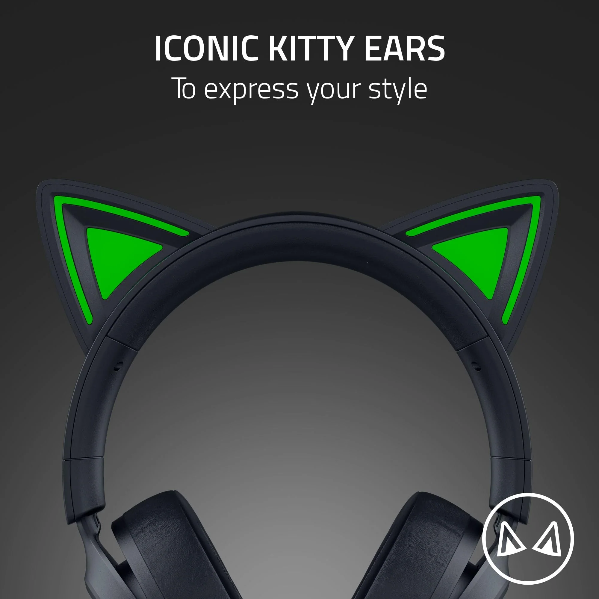 Razer Kraken Kitty V3 X Wired Gaming Headset: Kitty Ears - HyperClear Cardioid Mic - 40 mm Drivers - 7.1 Surround Sound - Comfy Ear Cushions - Cross-Platform via 3.5mm PC, PS5, Xbox, Switch 2 - Black - Image 2