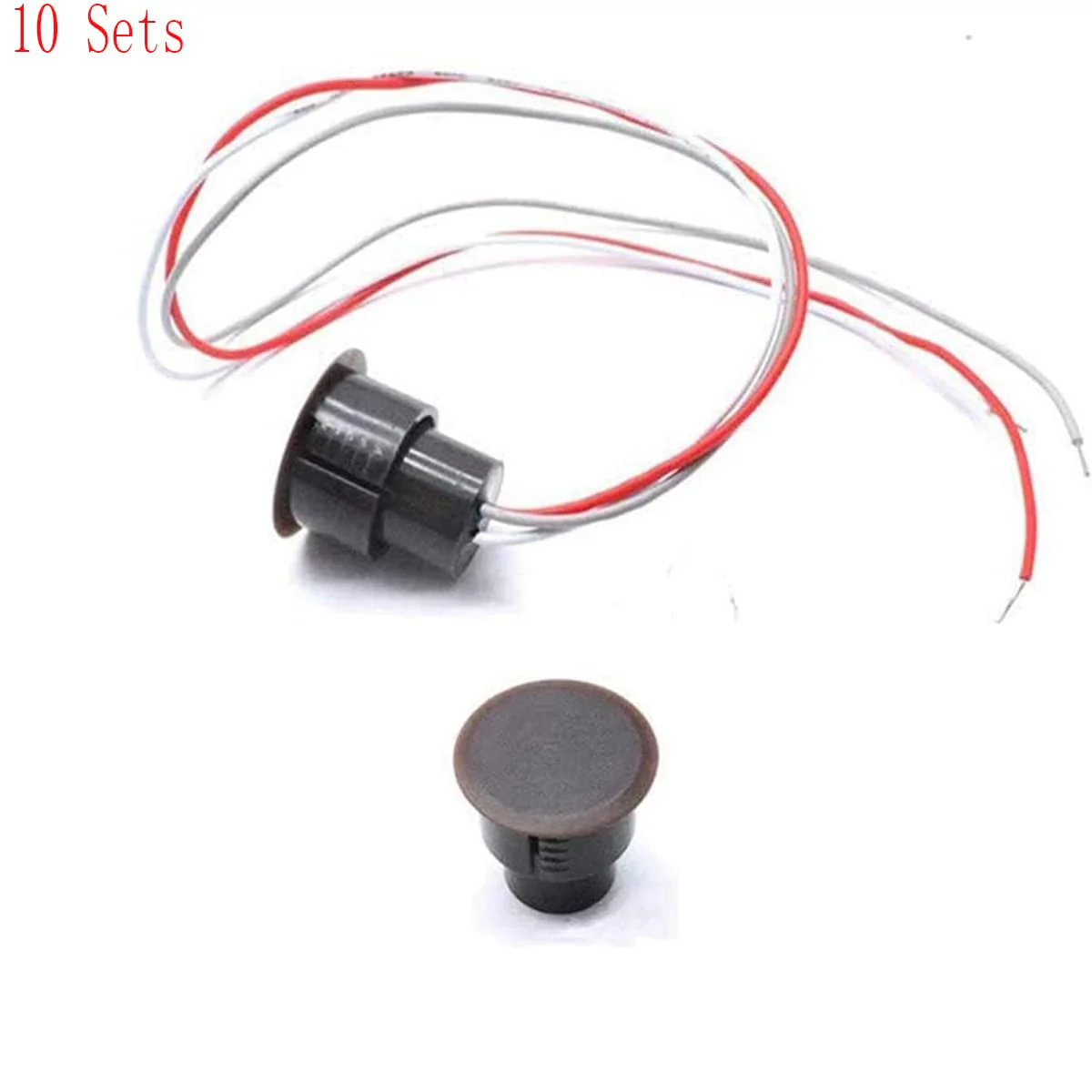 RC-36 NC/NO Magnetic Reed Switch Recessed Wired Door Window Alarm, Magneti Door Switch, Contact Sensor, for Home Security and Burglar Alarm Systems, Sets of 10, (Brown) RC-36 NC/NO Brown - Image 4