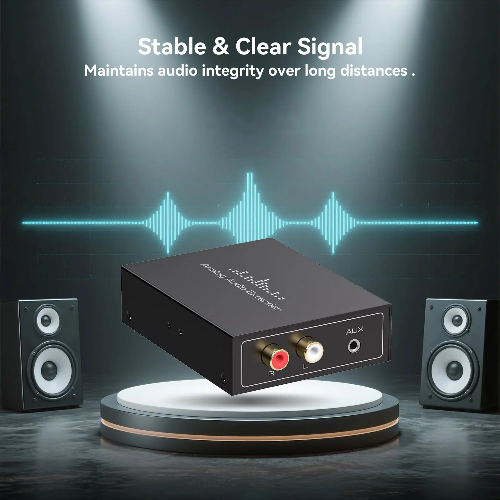 RCA /3.5MM Stereo Analog Audio Extender Over Ethernet LAN Single Cat5e/6 Cable, up to 1640FT/500M No External Power Required for Home Theater Church AMP Long Distance Audio Transmission - Image 5