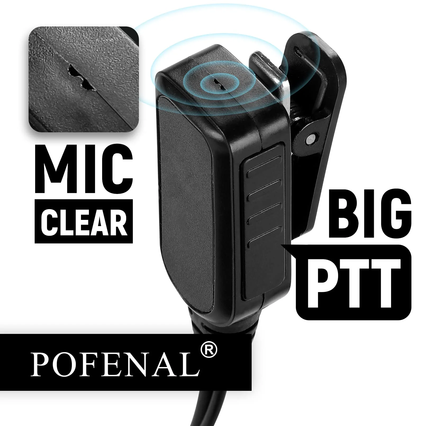 RDM2070D CLS1110 CLS1410 Single-Wire Walkie Talkie Earpiece Compatible for Motorola CP200 GP2000 XU1100 PRO1150 MU12 Radio with PTT Mic Headset C-Shaped 2 Pack C-shape 2 PCS - Image 5