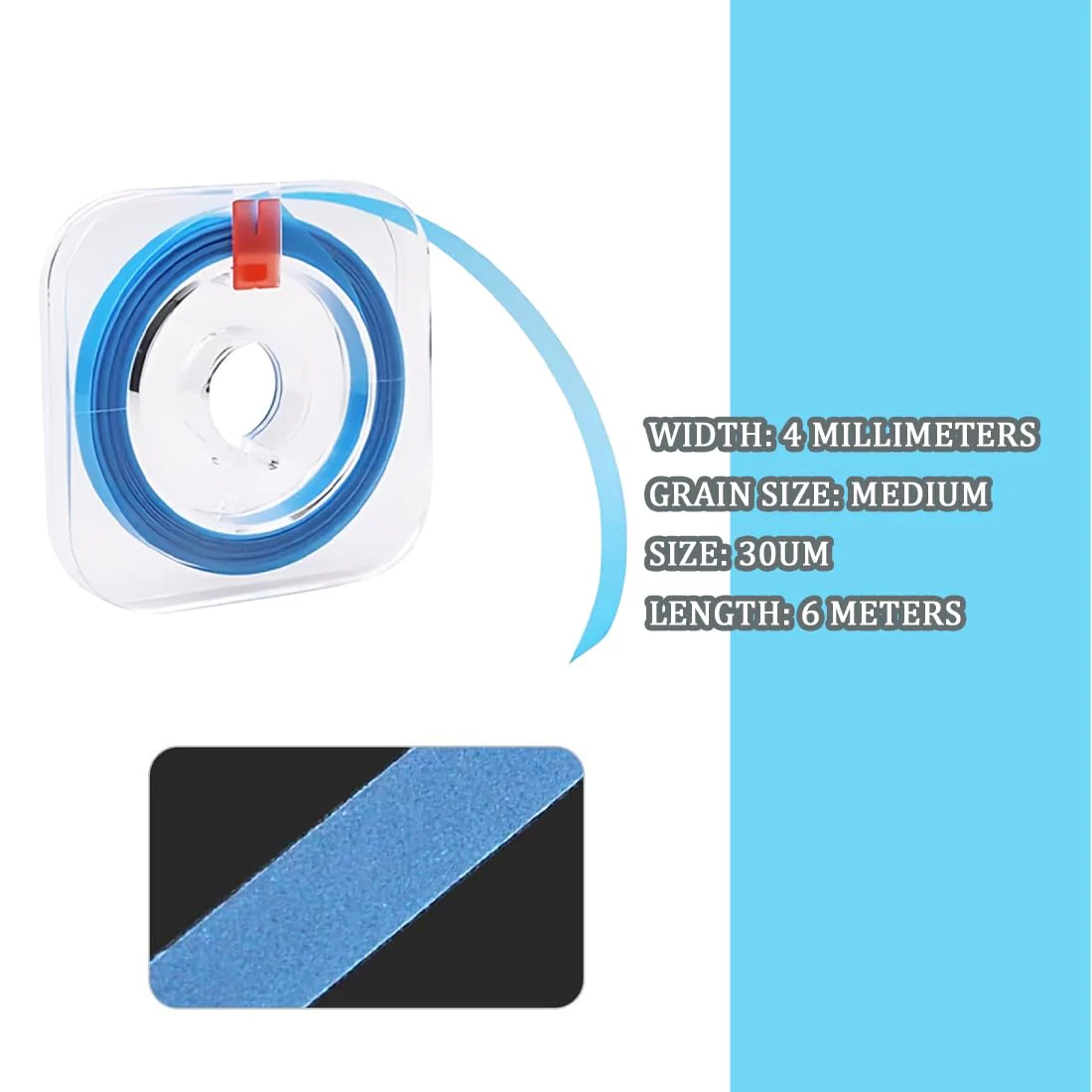 RDNKVB 1 x Dental Polishing Tool - Ultra-Fine 30μm Grit Size Strips for Interdental Grinding and Smoothing with 4 mm Width Resin Dental Polishing - Image 2