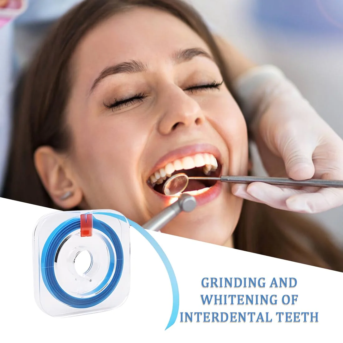 RDNKVB 1 x Dental Polishing Tool - Ultra-Fine 30μm Grit Size Strips for Interdental Grinding and Smoothing with 4 mm Width Resin Dental Polishing - Image 5