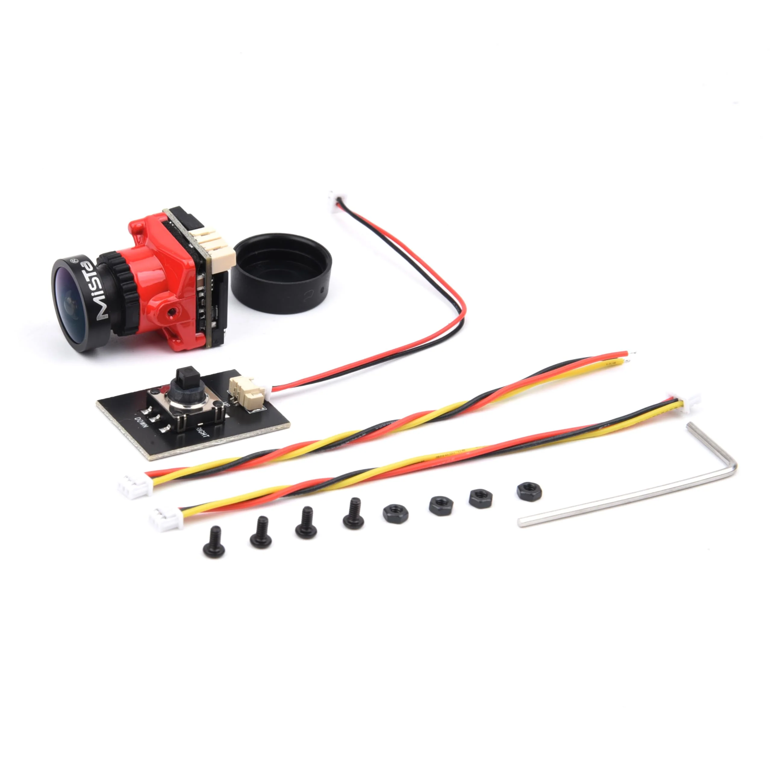 Readytosky 2000TVL FPV Mini Camera 1/1.8 ''inch Starlight 2.1mm Lens 4:3 & 16:9 NTSC & PAL Switchable FPV RC Camera for RC FPV Racing Drone FPV Mista Ratel Camera(Red) Red - Image 6