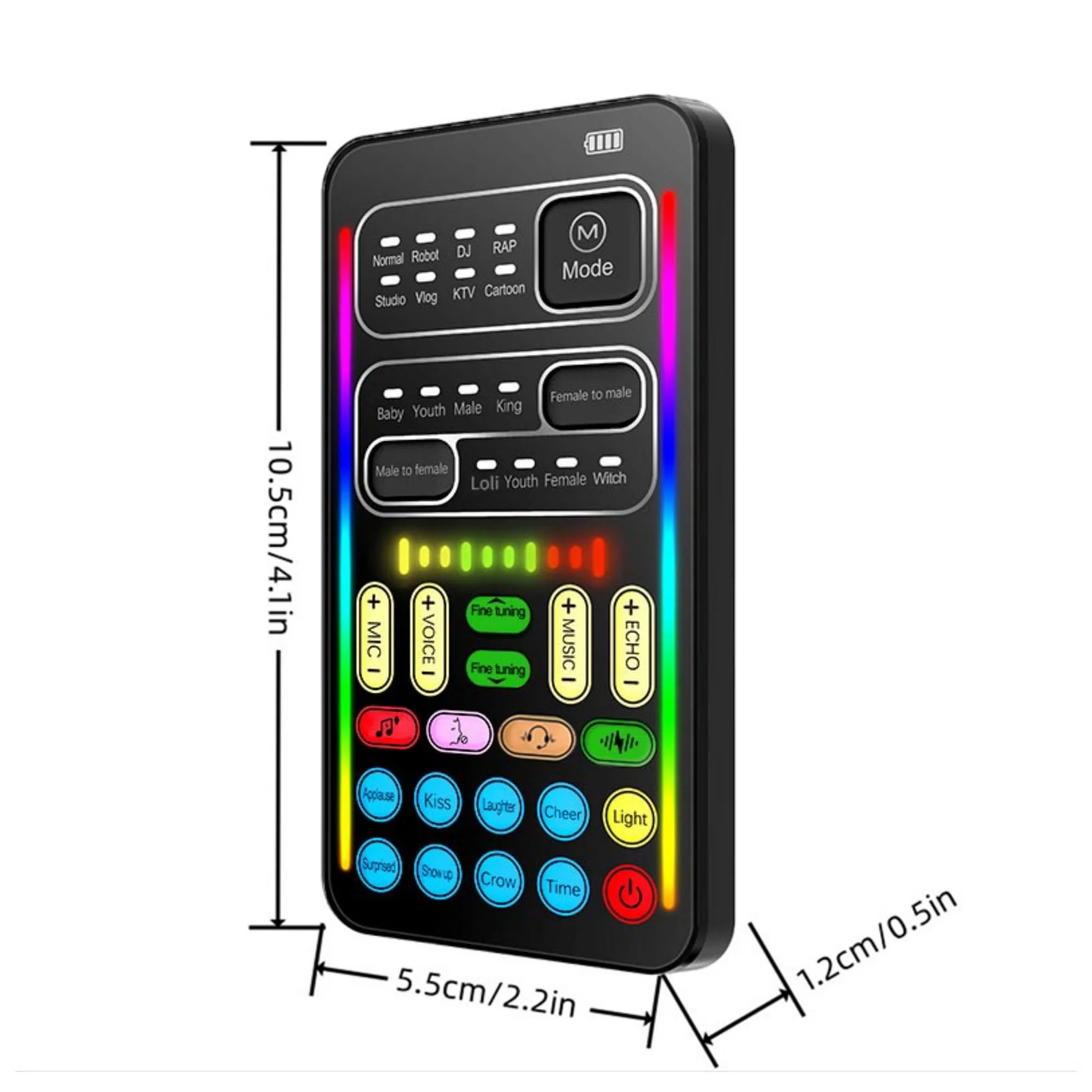 Real-Time Voice Changer with Sound Card – 8 Voice Effects, Full Accessories Included (Mini Mic, Monitor Earphone, 2 Adapters), Plug & Play, Compatible with PC, PS5, Xbox, Switch, Android & iOS - Image 9