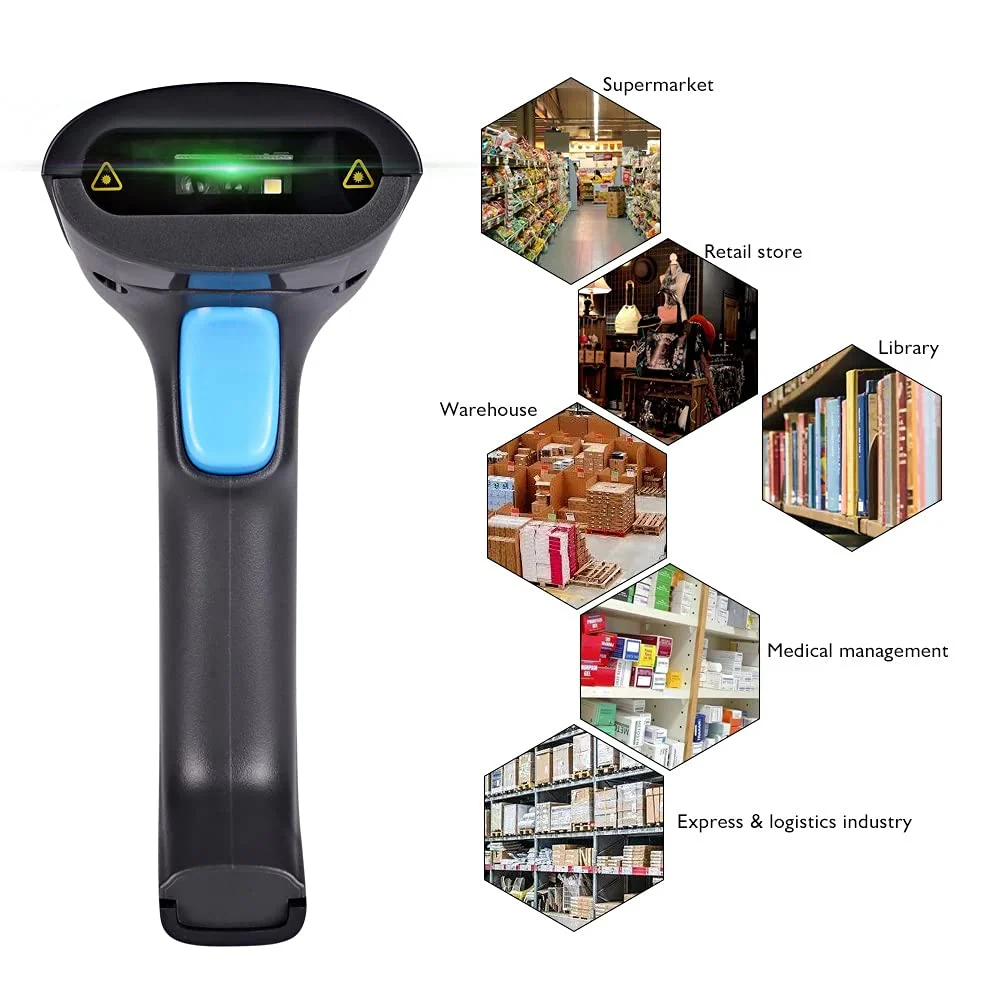 REALINN Wireless 2D QR Barcode Scanner Rechargeable Automatic Handheld Code Reader Dustproof Waterproof Shockproof Fast and Precide for Mobile Payment, Store, Supermarket, Warehouse - Image 6