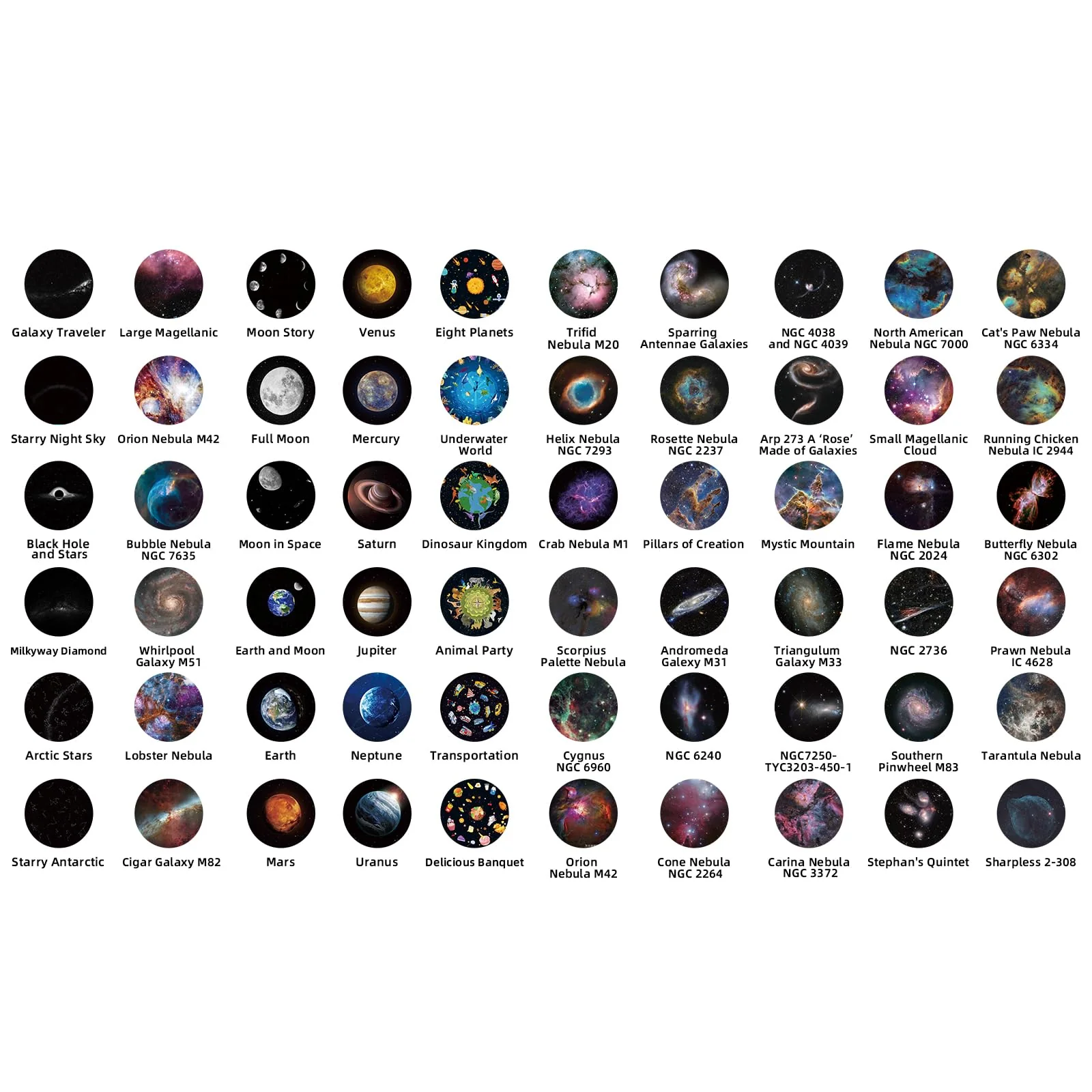 Realistic Discs - Discs for Ainael Meteor and Galaxy Projector, 5k Ultra HD Slide for Home Planetarium, 6 Discs Set Without Projector (Nebula 3) - Image 9
