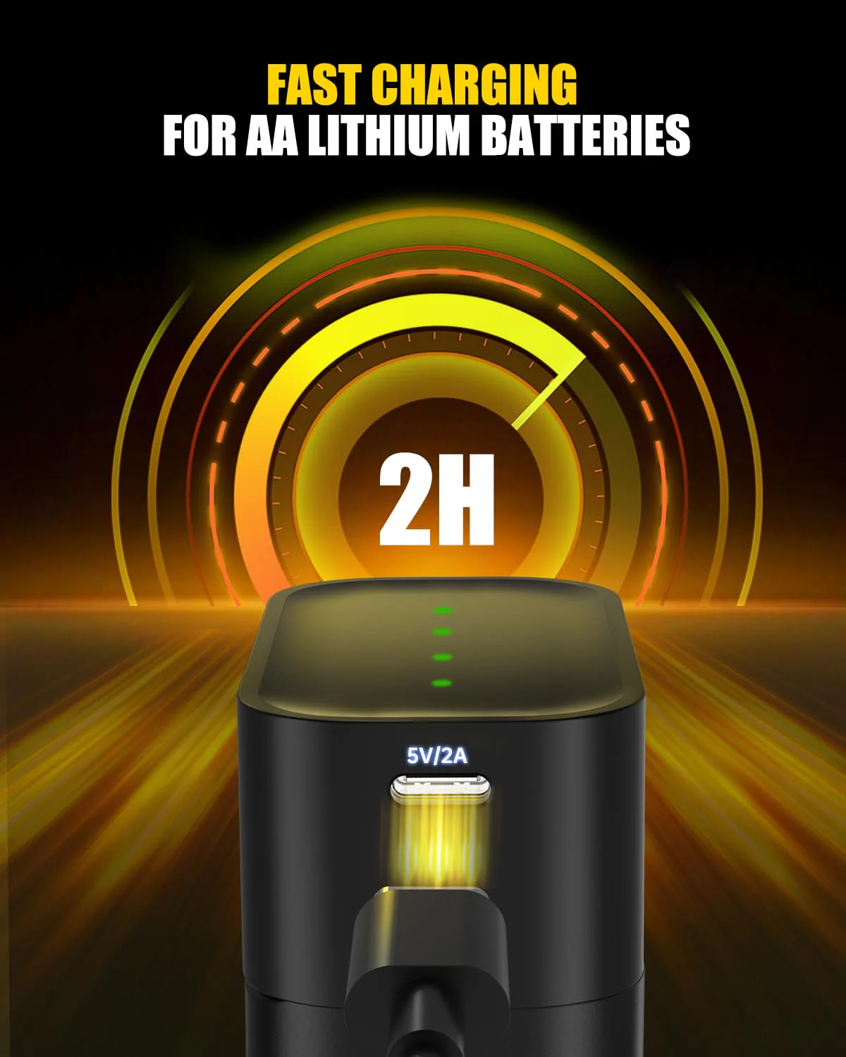 Rechargeable AA Lithium Batteries with Charger - 8 Pack Double A Batteries for Blink Camera, 1.5V Constant Output 3700mWh High Capacity, Cycle Times Up to 1600, with 4 Slot aa Li-Ion Battery Charger 8Pack Batteries+Charger - Image 5