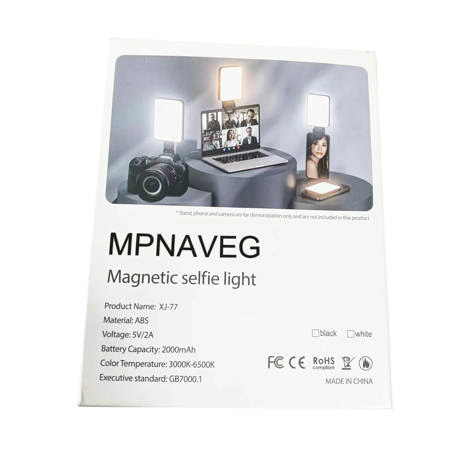 Rechargeable Magnetic Phone Selfie Light 128 LED Fill Light with Phone Clip & Cold Shoe,Adjusted 3 Light Modes for Magsafe Phone Selfies,Laptop,iPad,TikTok,Video Vlog,Makeup,Camera - Image 8
