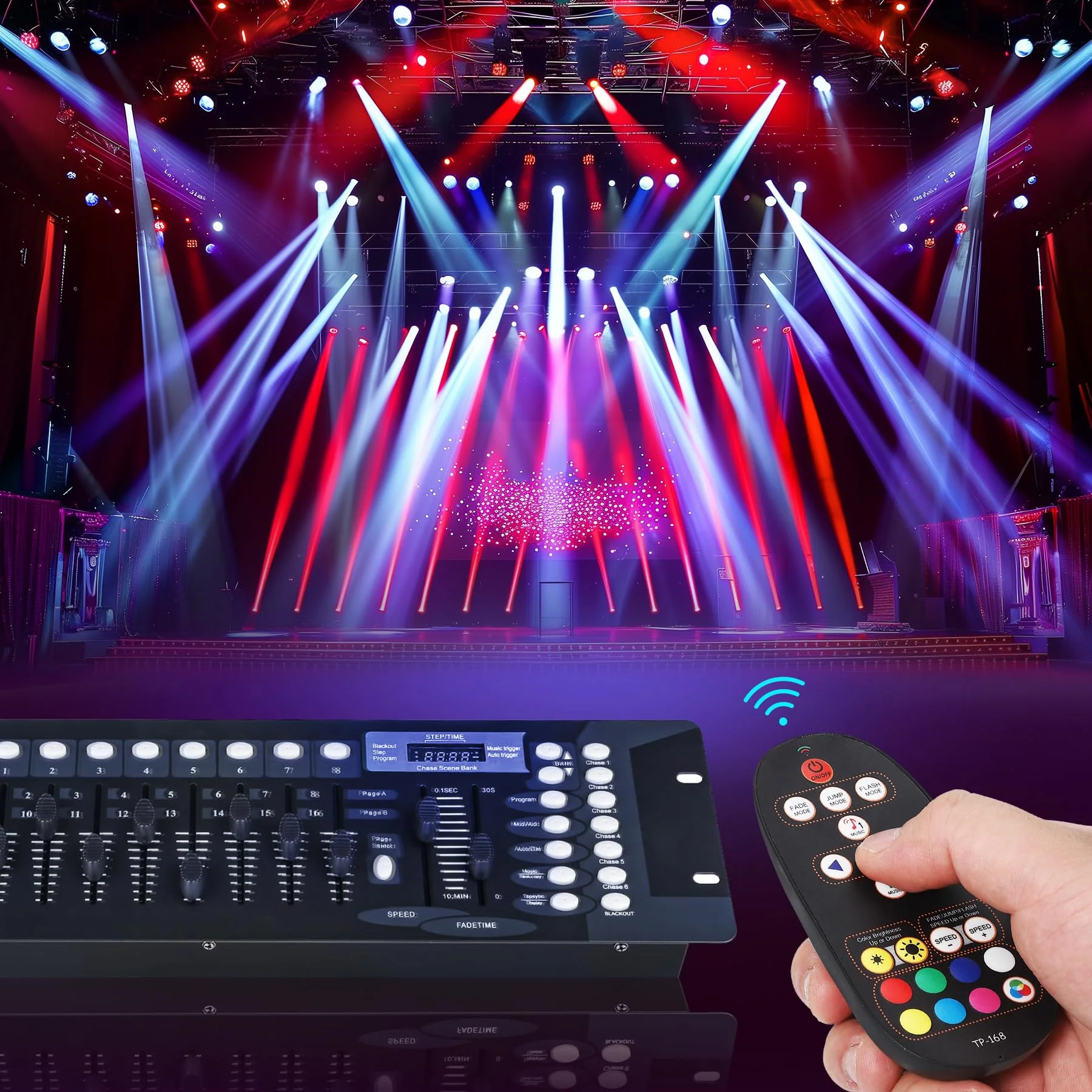 Rechargeable Par Can Lights 1 Pack Wireless Led Uplights Battery Powered Uplighting RGB 36W Stage Lighting for Events Dj Wedding Party Litake - Image 4