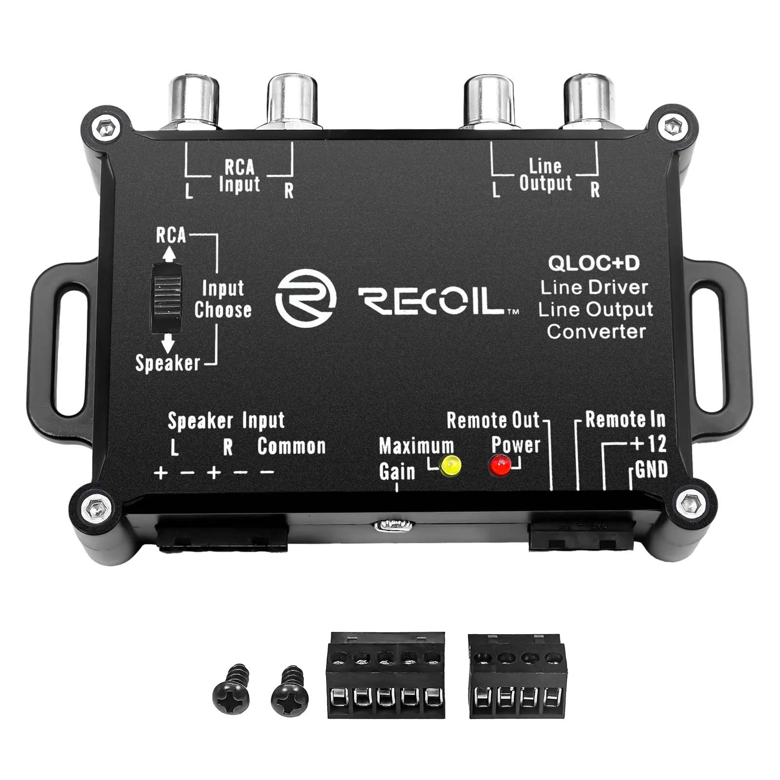 Recoil LOCD Active 2-Channel Line Output Converter Driver 2-in-1, 10V Line Output Signal with Auto Sense Remote Turn-on - Image 2