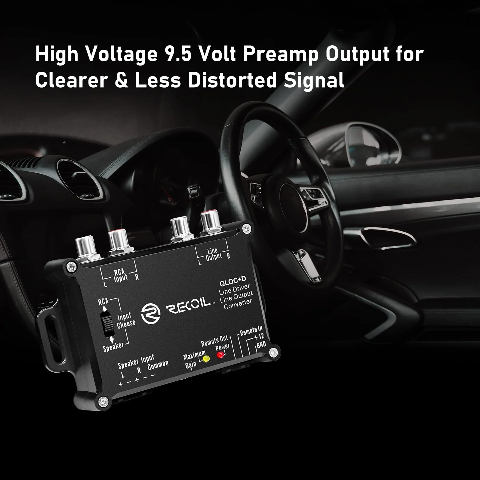 Recoil LOCD Active 2-Channel Line Output Converter Driver 2-in-1, 10V Line Output Signal with Auto Sense Remote Turn-on - Image 3