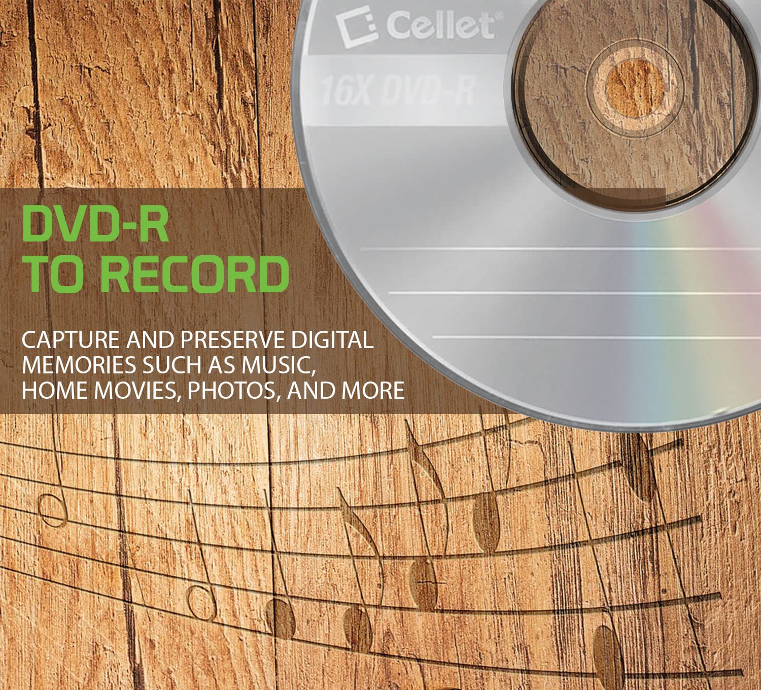 Recordable Blank DVD Disk 16X 120 Min 4.7 GB DVD-R for Video, Pictures, MP3 Files (DVD-R) (5 PIECES) WDVD5 - Image 3