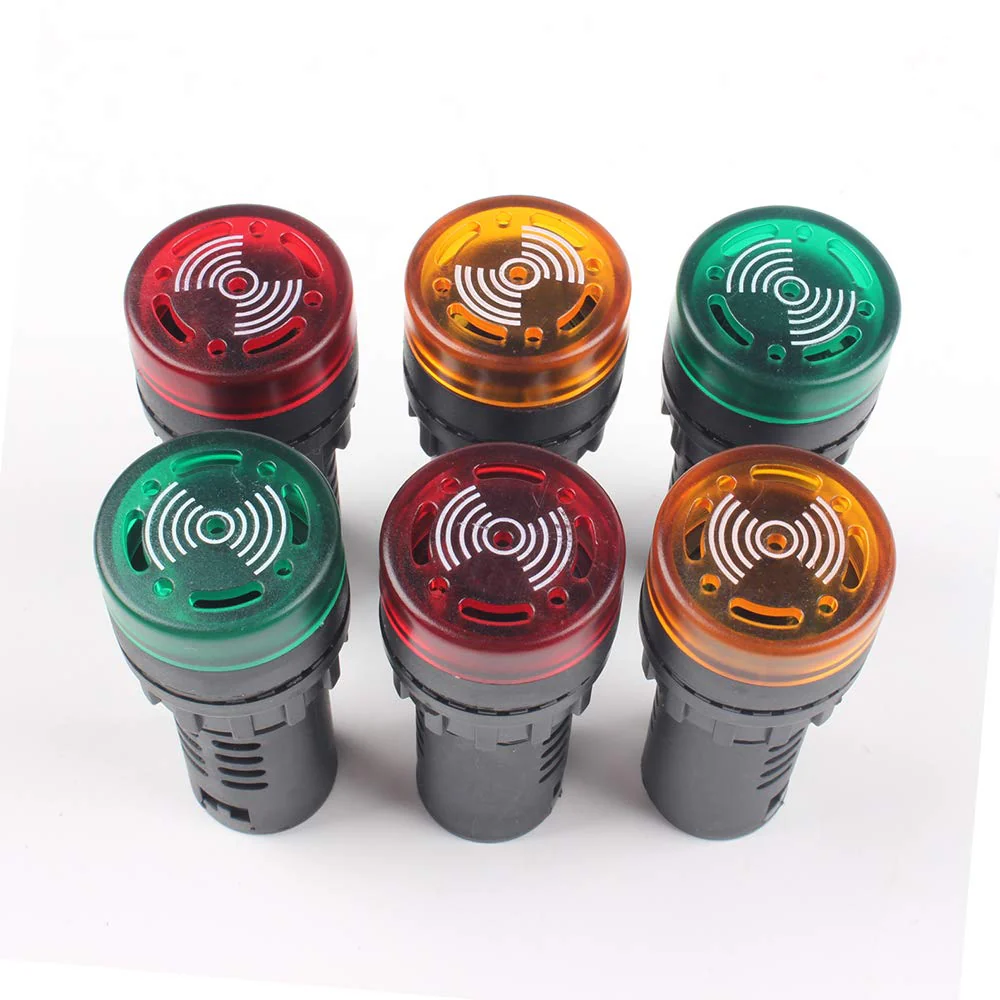 Red Indicator Light with Buzzer DC 24V 22mm Panel Mount Indicator Light for Panel Mount - Image 4