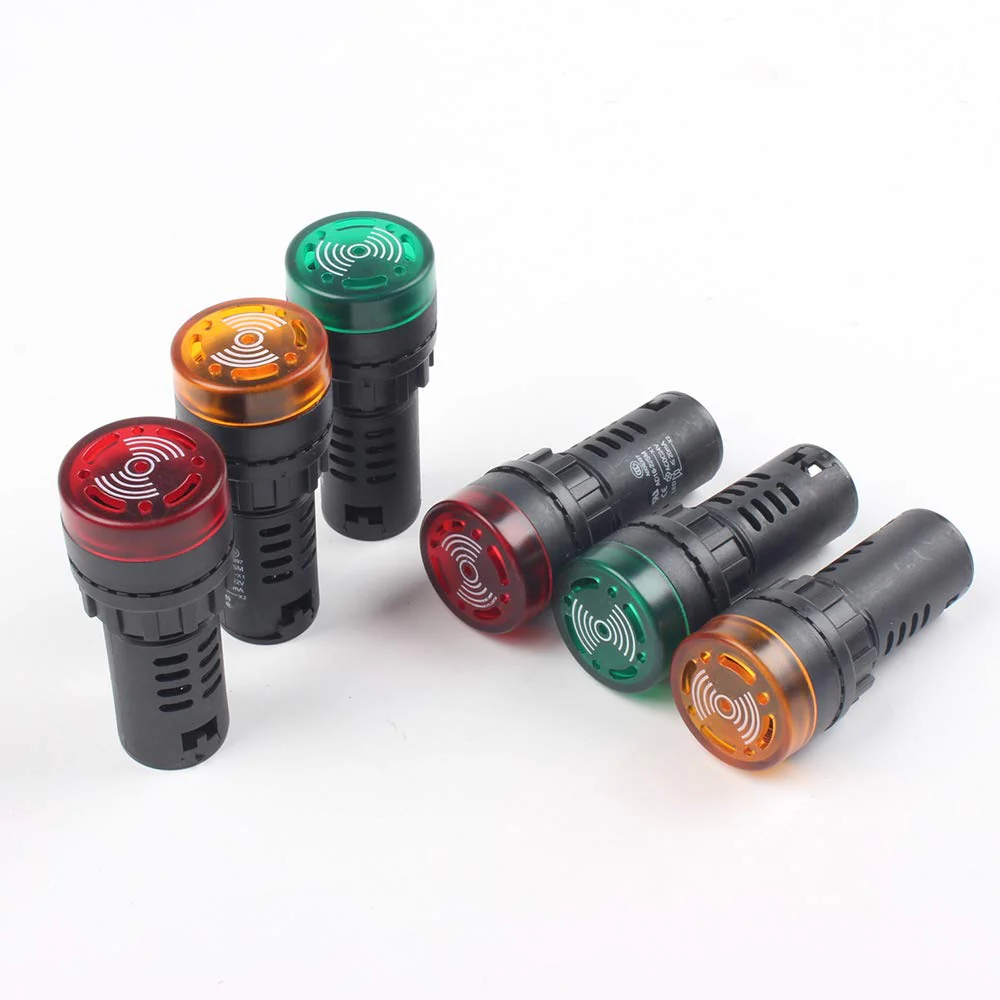 Red Indicator Light with Buzzer DC 24V 22mm Panel Mount Indicator Light for Panel Mount - Image 5