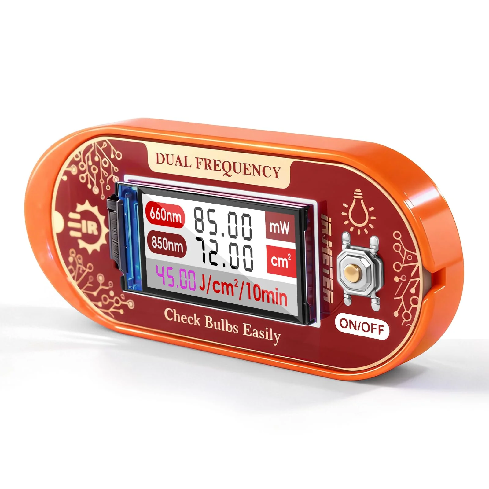 Red Light Therapy Meter - 660nm & 850nm Detector with Real-Time Irradiance Reading, Energy Density Estimation, Compact Light Tester for Panels, Masks & Infrared Devices - Image 7
