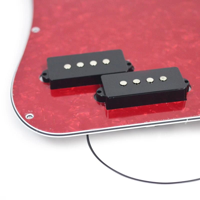 Red Pearl Pre-wired Bass Pick Guard Loaded P Bass Pickguard for Precision P Bass Red Pearl - Image 4