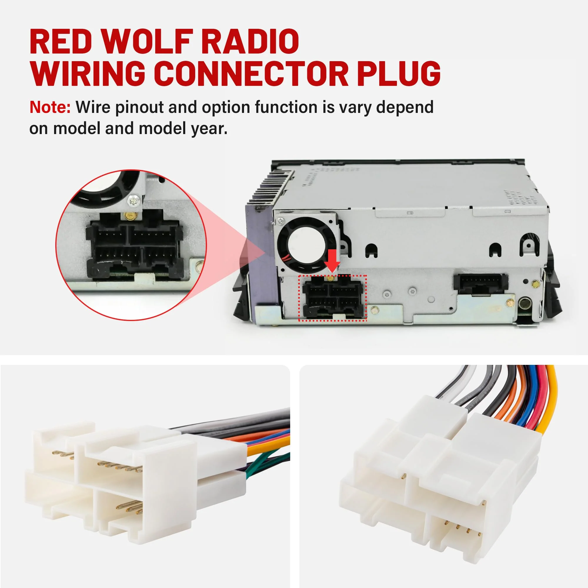 RED WOLF Car Radio Harness W/Wire Connector Butt for 1999-2002 GMC Chevy Chevrolet Sierra Suburban Install Aftermarket Stereo Head Unit CD Player Wire Cable Adapter Plug - Image 2