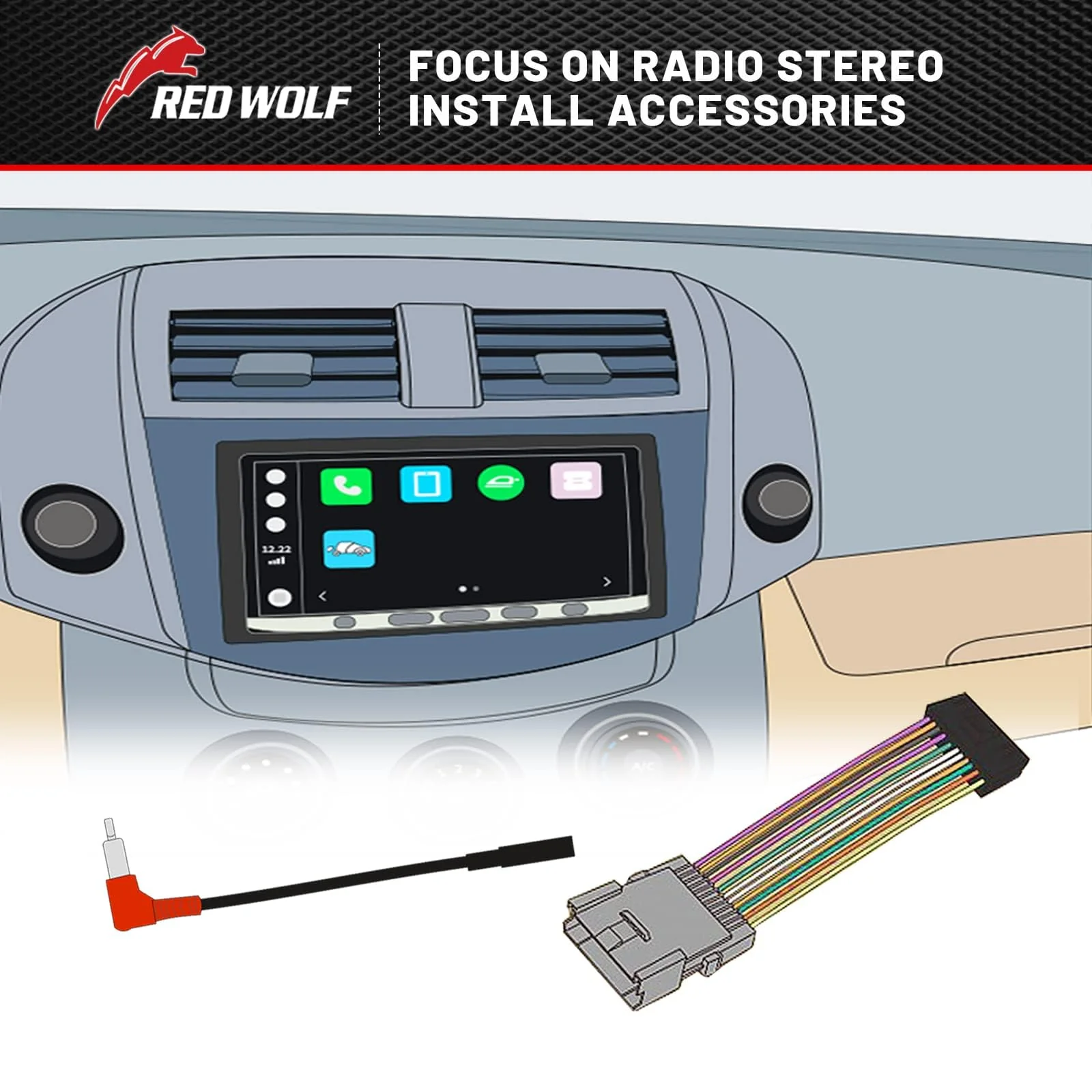RED WOLF Radio Wiring Harness w/Antenna Adapter Compatible with Nissan 1998-2012 Frontier Pathfinder Titan, for Infiniti 1990-2008 G2/QX4 Install Aftermarket Stereo CD Receiver Cable Connector Kit - Image 5
