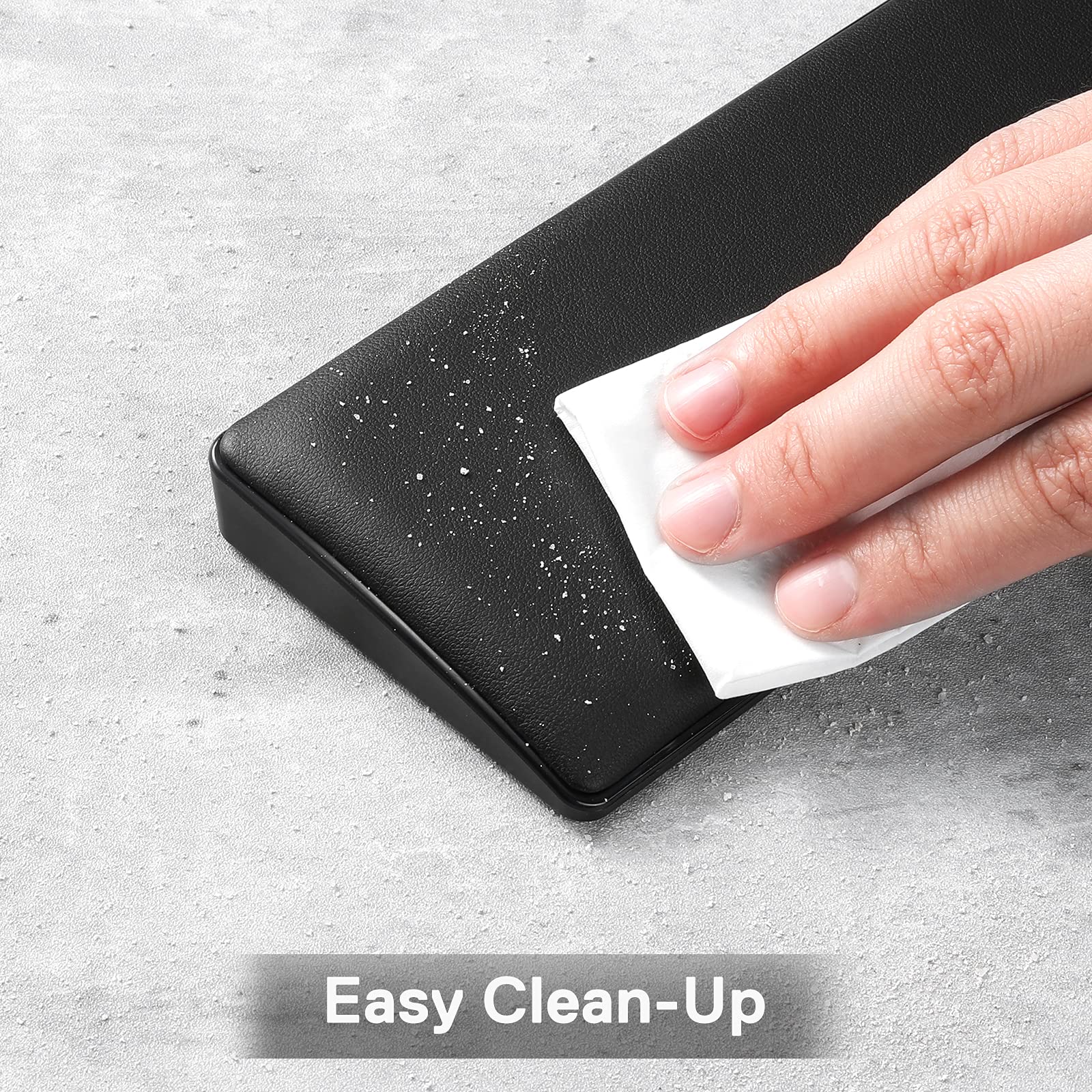 Redragon P037 Meteor L Computer Keyboard Wrist Rest Pad, Ergonomic Soft Memory Foam Wrist Support w/Anti-Slip Rubber Base, 100% 104 Keys Standard Size 17.12 x 2.87 in, 0.78 inch (20mm) Height, Black 100% Standard - Image 8