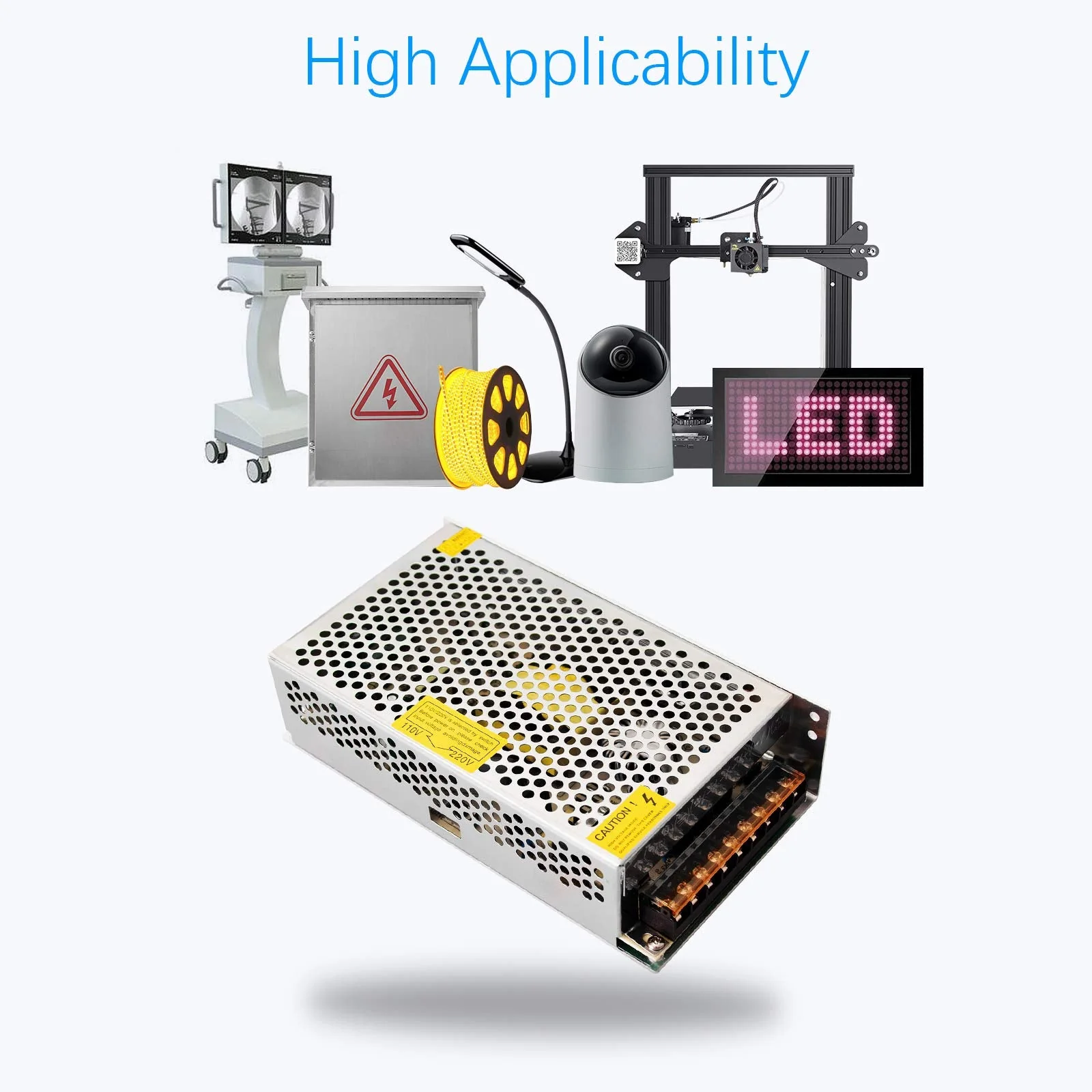 Redrex 12V 20A Power Supply 240W AC DC Adapter Universal Regulated Transformer Switch for 3D Printers LED Strip Lights CCTV Computer Project Security System - Image 8