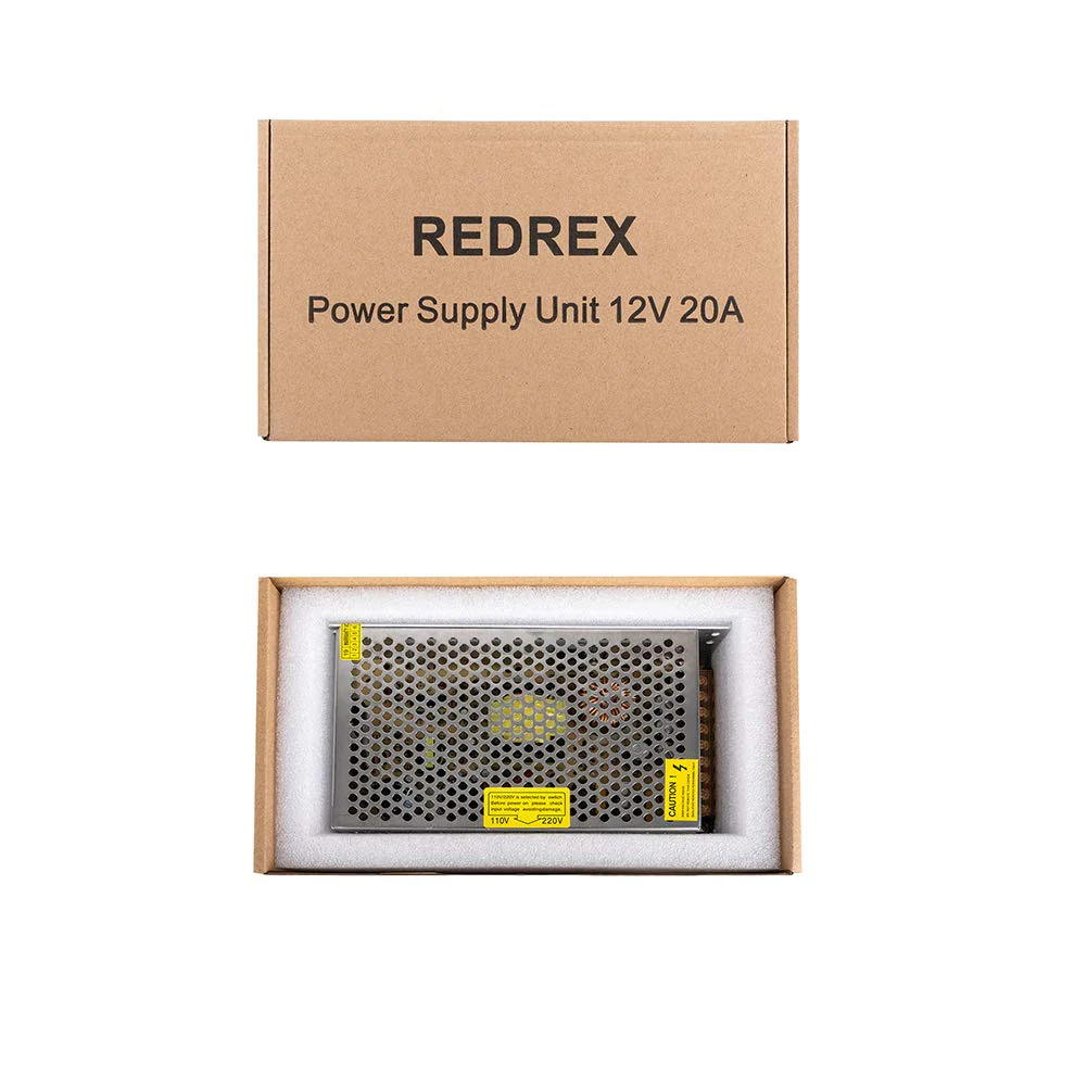 Redrex 12V 20A Power Supply 240W AC DC Adapter Universal Regulated Transformer Switch for 3D Printers LED Strip Lights CCTV Computer Project Security System - Image 9