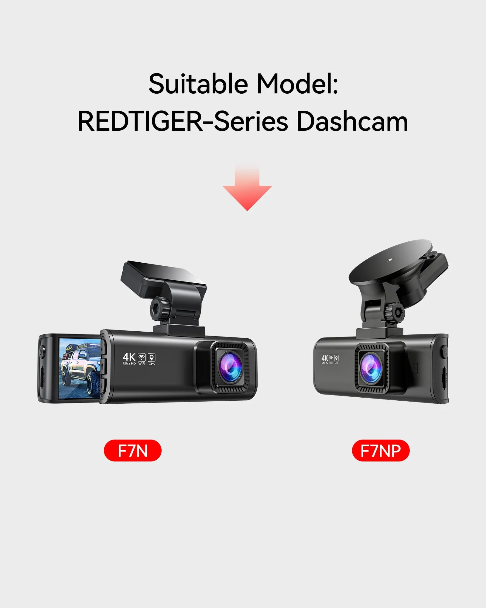 REDTIGER in-Car Rear Camera for F7N F7NP F7NS,1080P Back Up Camera - Image 3