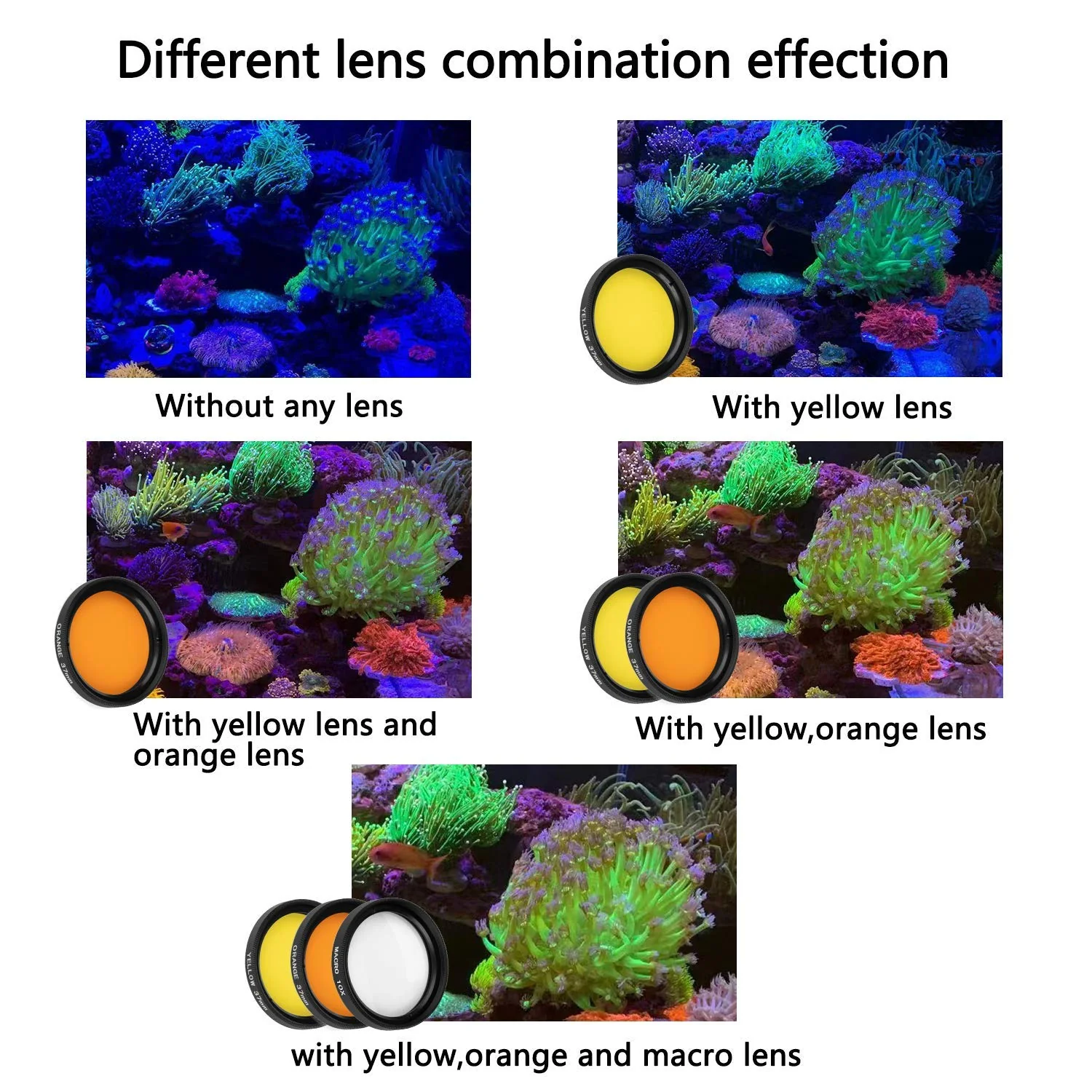 Reef Coral Lens Phone Kits for Phone 7 Lenses Kit 1 Dust Shield Case 2 Lens Clips - Image 6