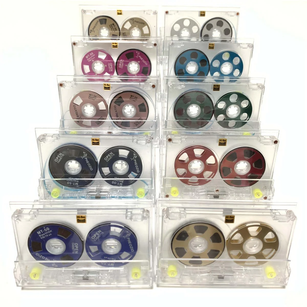 Reel to Reel Blank Audio Cassette Tape for Music Recording - Normal Bias Low Noise - 48 Minutes - Transparent Acrylic [ 5 Pack Blind Box Includes 5 of 54 Styles Tapes ] 5 Packs Blind Box - Image 9