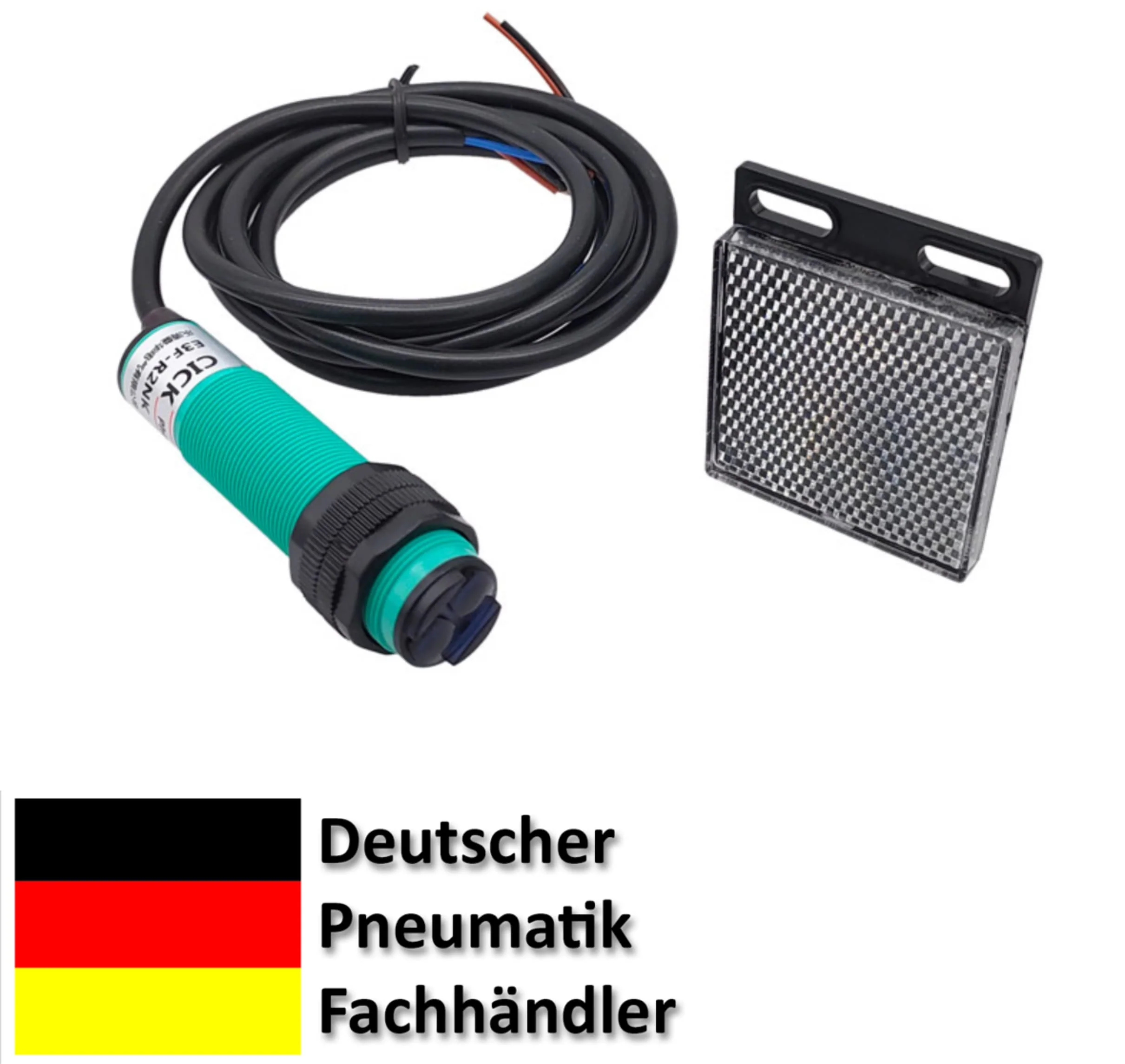 Reflector Photoelectric Sensor 6-36 Volt DC NPN NC, Diameter 18 mm Light Barrier with Mirror IR Photoelectric Sensor up to 2 Metres (Reflection Light Barrier, 2 Metres, Diameter 18 mm, NPN NC) - Image 5