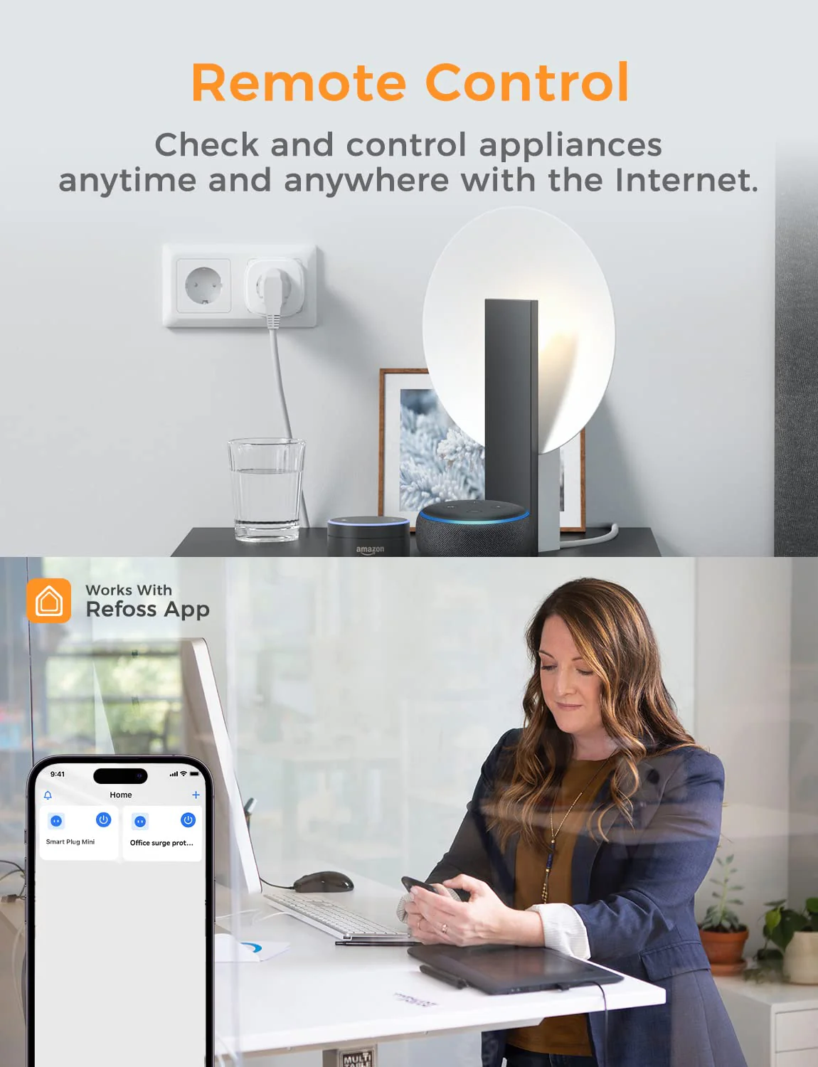 Refoss WiFi Socket with Apple HomeKit, Remote Control Smart Socket 16 A, Voice Control WiFi Socket with Timer, Works with Alexa, Siri, Google Assitant, Refoss App, Pack of 1 Compatible with HomeKit 1 Stück - Image 3